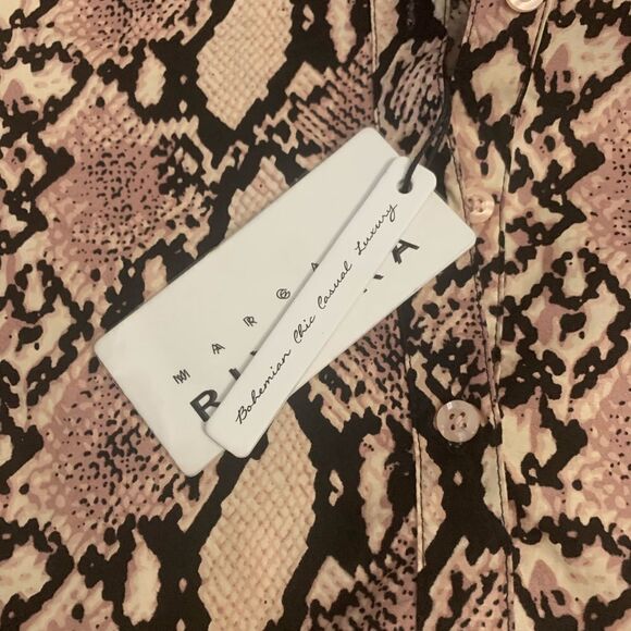 Snakeskin Print Button Down Dress - Picture 3 of 5